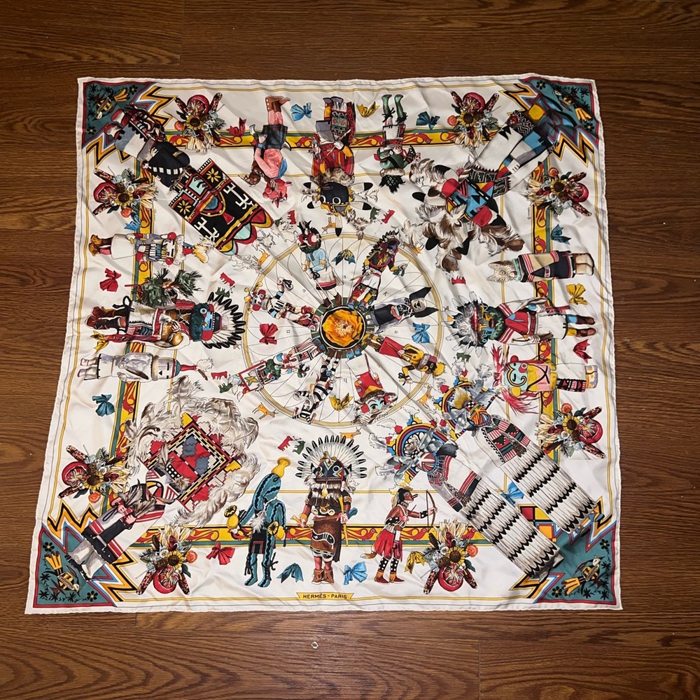 Hermès "Kachinas" silk scarf